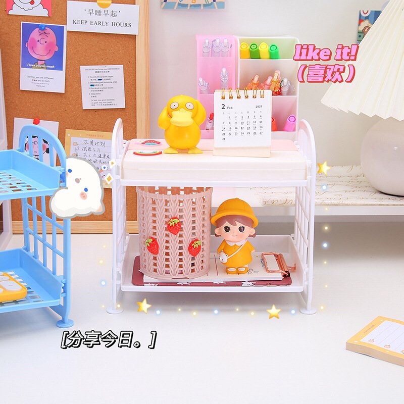 Kệ nhựa mini 2 tầng