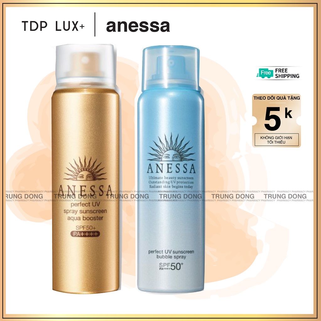 Xịt chống nắng bảo vệ da hoàn hảo Anessa Perfect UV Sunscreen Spray SPF 50+ PA++, kem Nhật Bản 60g - Trung Đông Pharmacy