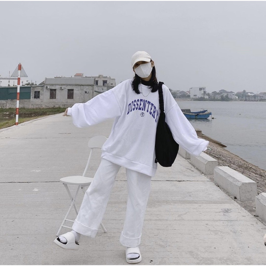 Áo nỉ DISSEN unisex dài tay nam nữ mặc thoải mái, Sweater DISSEN | BigBuy360 - bigbuy360.vn