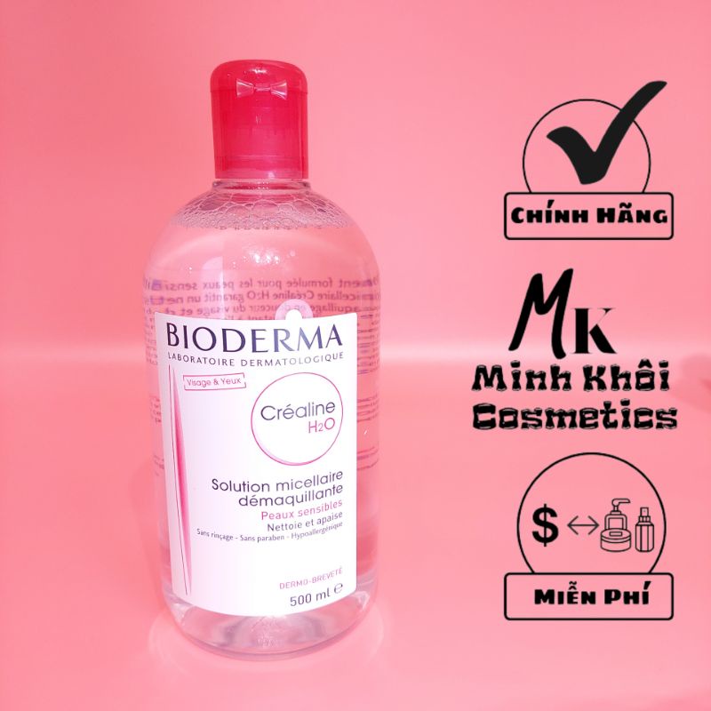 Nước Tẩy Trang Bioderma Créaline H2O 500ml Bản Mới Nhất (Chính Hãng)