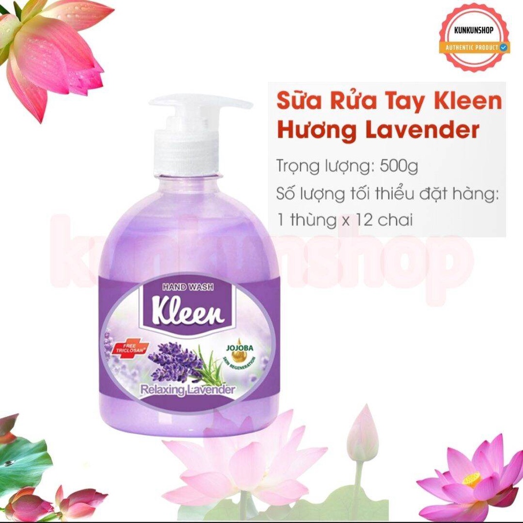 Sữa rữa tay Kleen 500ml