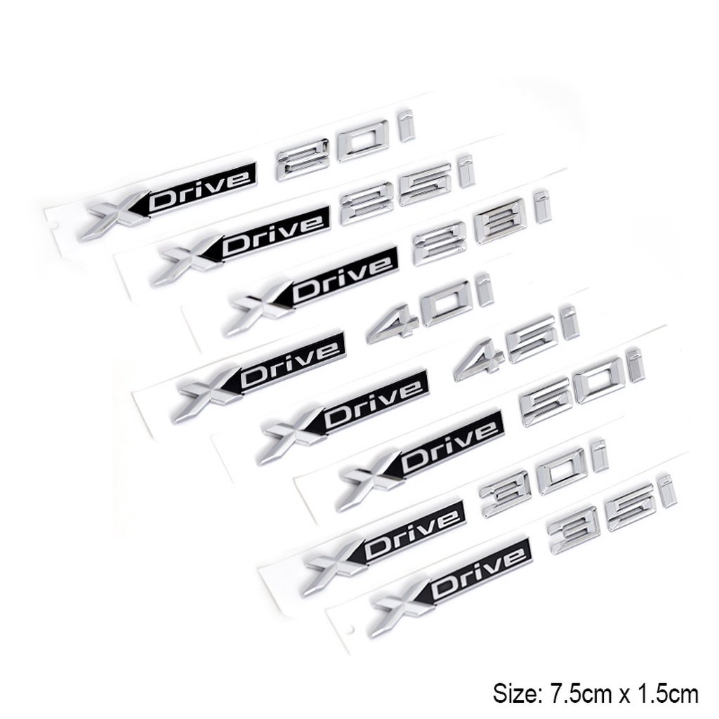 Áp dụng cho biểu tượng xe BMW X5 X3 X6 XDrive 28i 35i Chữ dán 40i Biểu tượng phát thải 50i nhãn dán 