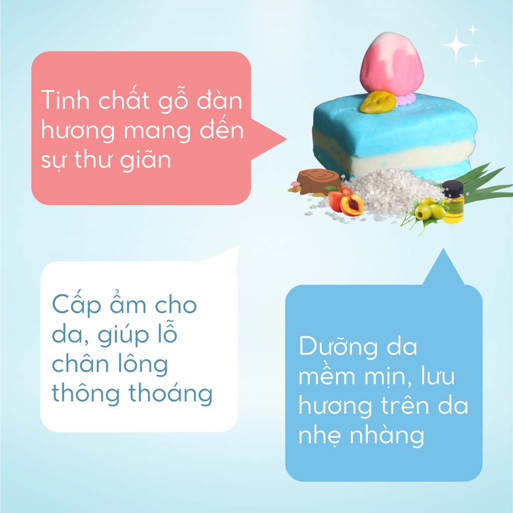 Bánh siêu tạo bọt bồn tắm MOCHI ATANA [Labbi] Bubble Bar