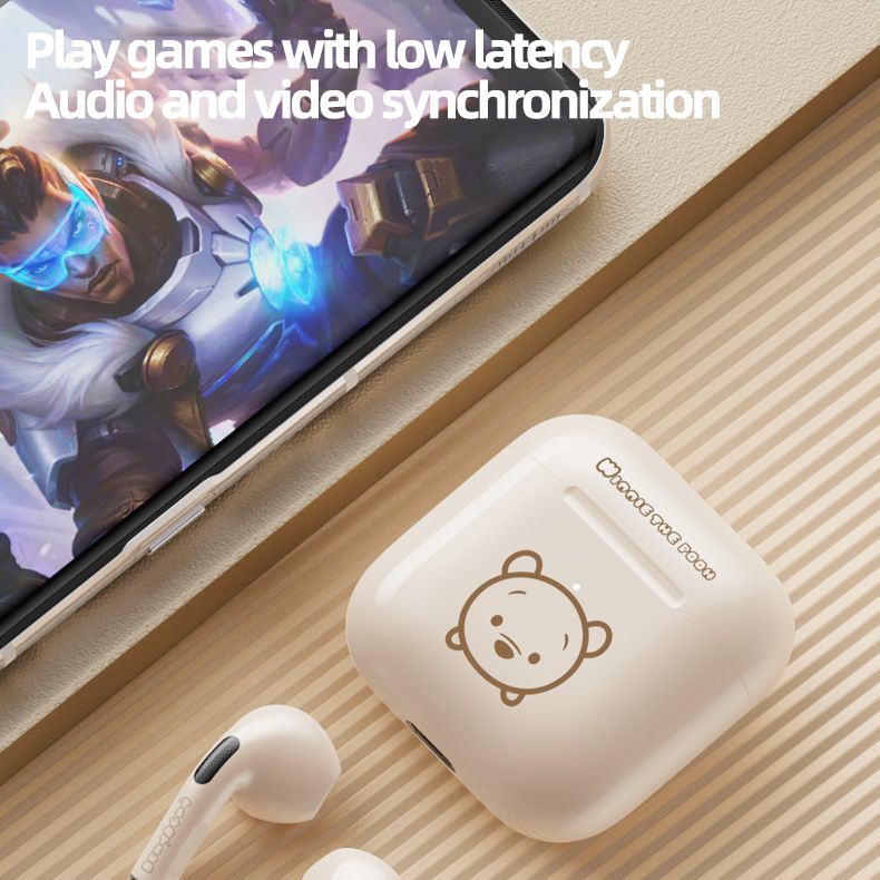 Tai nghe không dây bluetooth Disney F11 chống thấm nước giảm tiếng ồn tích hợp mi cờ rô phong cách thể thao