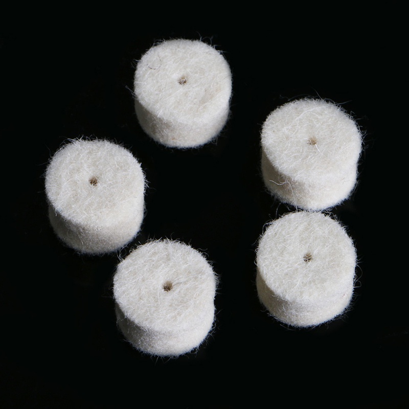 Bộ 100 Đệm Nỉ Đánh Bóng 13mm + 2 Trục Cho Máy Mài