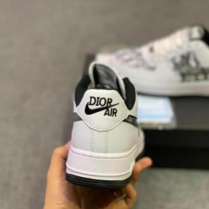 Giày AF1 TRẮNG đế đen xám,kiểu dáng Force 1 thể thao sneaker hot trend,đi học,tập gym,chạy bộ