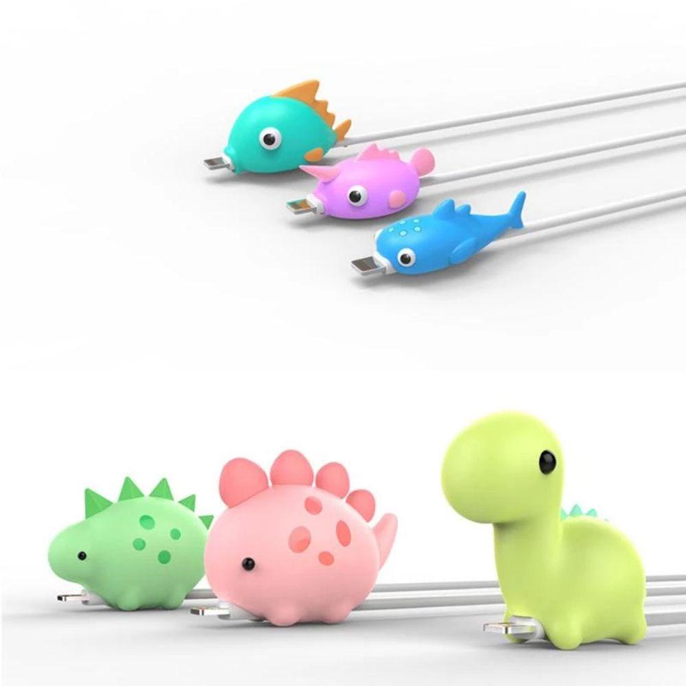 MMULCK Phụ Kiện Bảo Vệ Dây Cáp Sạc USB Hình Động Vật Dễ Thương