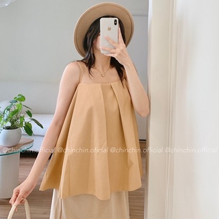 Áo hai dây xoè xếp li