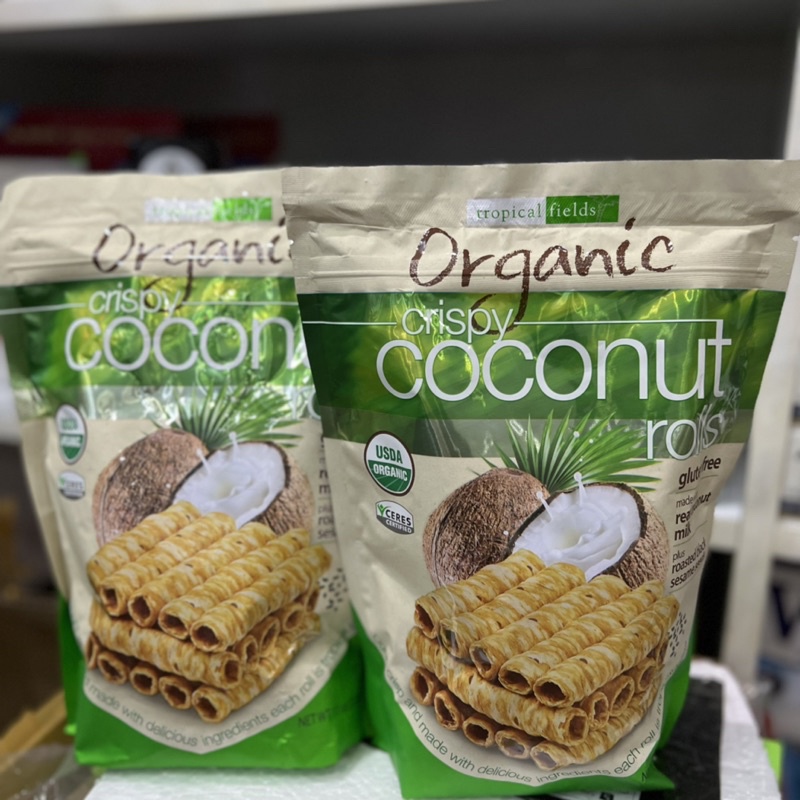 Bánh quế dừa Tropical Fields Organic 312g