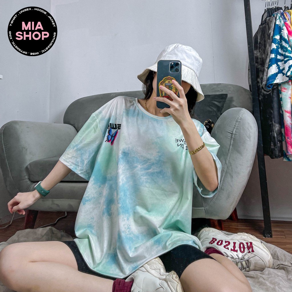 Áo thun tay lỡ MIA, Áo phông nữ form rộng dáng Unisex/Ulzzang, Loang màu mặc lẻ cặp nhóm hình SWE