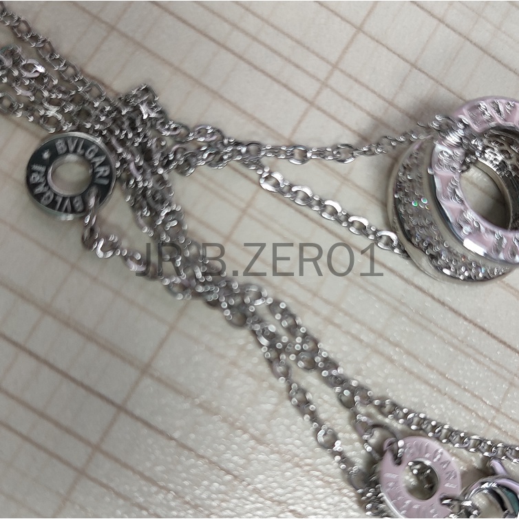 Vòng cổ Vàng Hồng 18k B. Zeroo1 Mới 2022 Đính Kim Cương Nhân Tạo