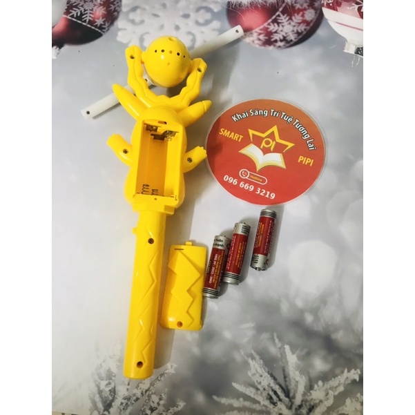 Đồ Chơi Cây Quay Pikachu - Chong chóng pikachu quay phát sáng Có Đèn Nhạc Vui Nhộn Dành Cho Bé