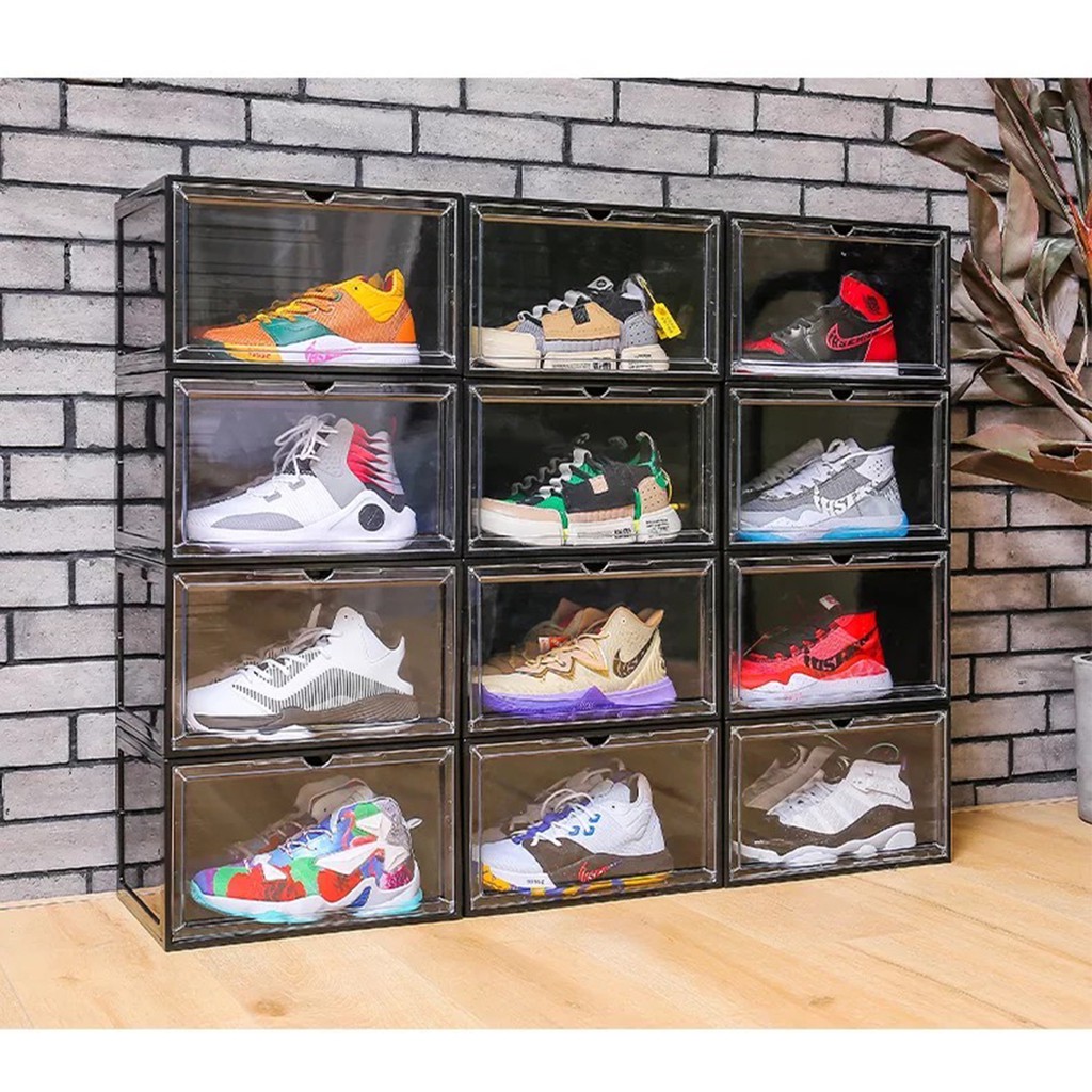 Hộp Đựng Giày Pp Form Ngang - 100% Nhựa Pp Cứng / 2 Màu Đen, Trong Suốt |  Shopee Việt Nam