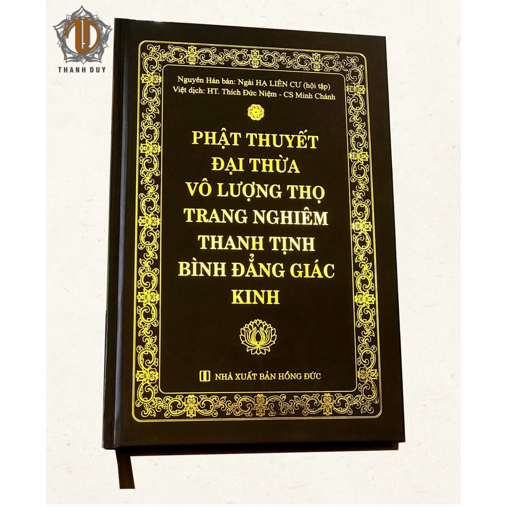 Sách - Kinh Vô Lượng Thọ , bìa cứng cao cấp màu nâu, khổ 16 x 24cm