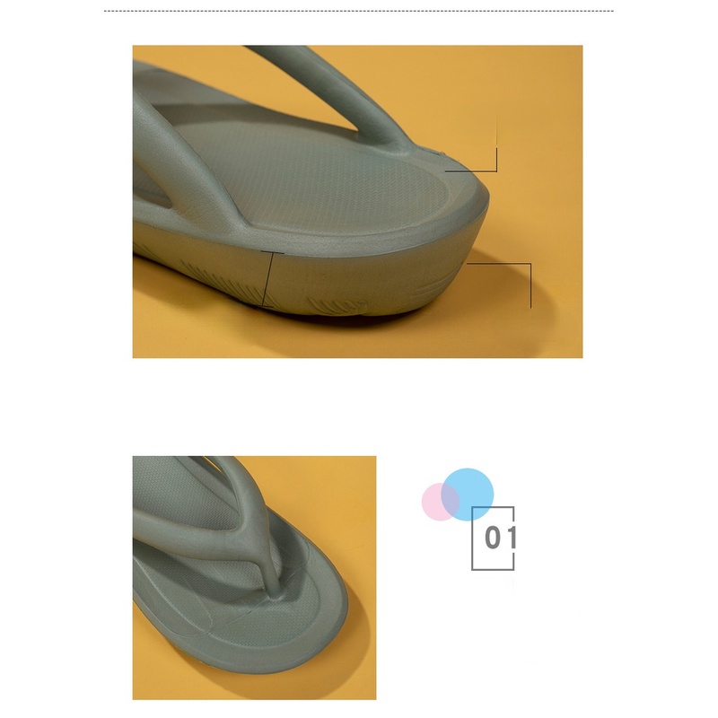 Dép Xỏ Ngón EVA Màu Trơn Thời Trang Đi Biển Mùa Hè Cho Cặp Đôi