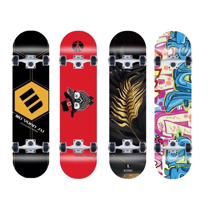 Ván trượt skateboard thể thao chất liệu gỗ phong ép cao cấp 8 lớp mặt nhám