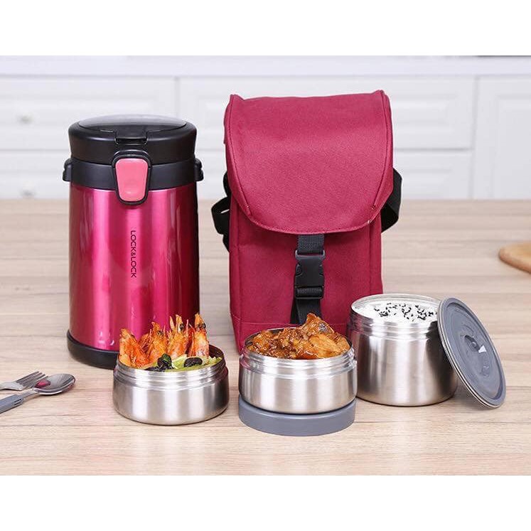 Bộ hộp cơm giữ nhiệt Easy Take Lunch Box Lock&Lock LHC8034