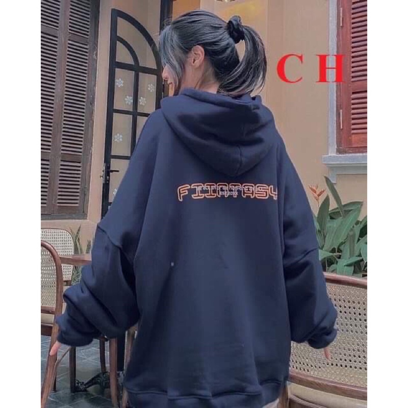Áo hodie nỉ mũ khóa zip áo khoác hoodie bo tăm cotton Play 2 lớp thu đông nam nữ form rộng tay bồng unisex freesize