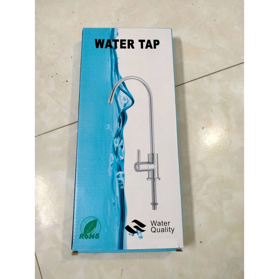 Vòi Máy Lọc Nước inox vòi gạt cổ ngỗng - Dùng cho máy lọc nước RO (Hàng Chính Hãng)