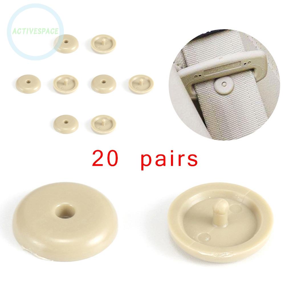 20pair Universal Seat Belt Stopper Clamp Buckle Button Fastener Safety Car Parts