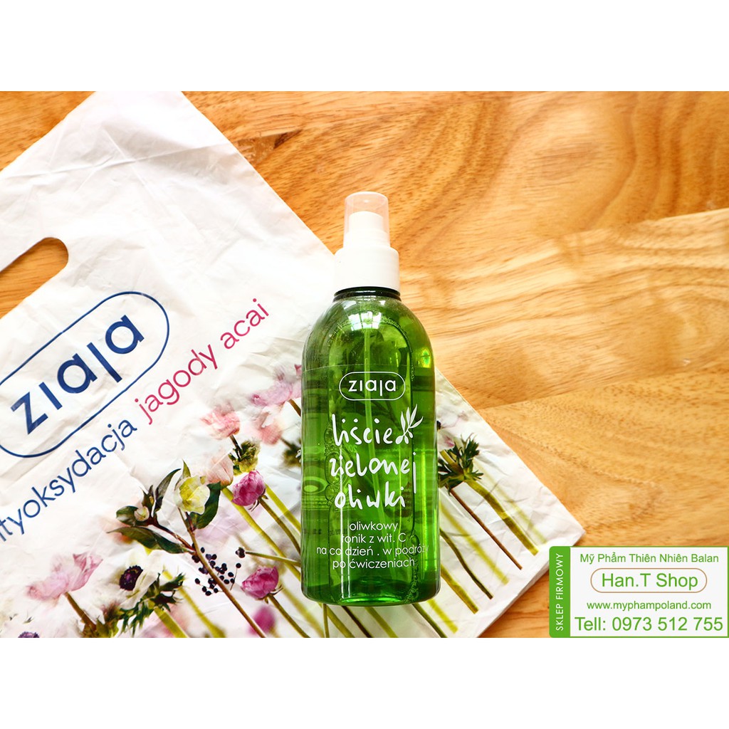 Nước hoa hồng dạng xịt Ziaja Chiết Xuất Oliu Và Vitamin C