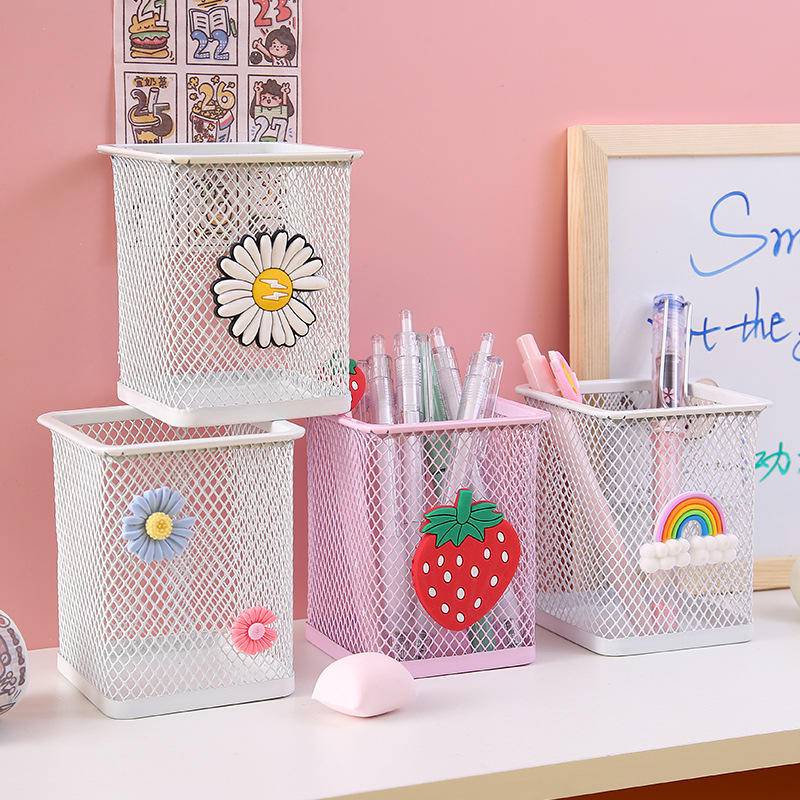 ⭐ iLado ⭐ Hộp bút trong suốt Ống đựng bút thùng đựng hàng hộp văn phòng phẩm lưới hộp đựng bút trong s hộp bút trong kệ văn phòng phẩm để bàn kệ đựng văn phòng phẩm hộp nhựa đựng