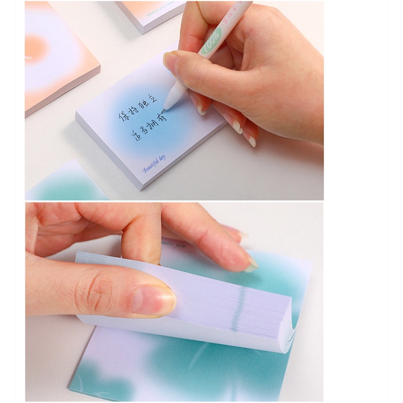 (50 Trang Mỗi Sách) Giấy Ghi Chú Màu Gradient Sáng Tạo