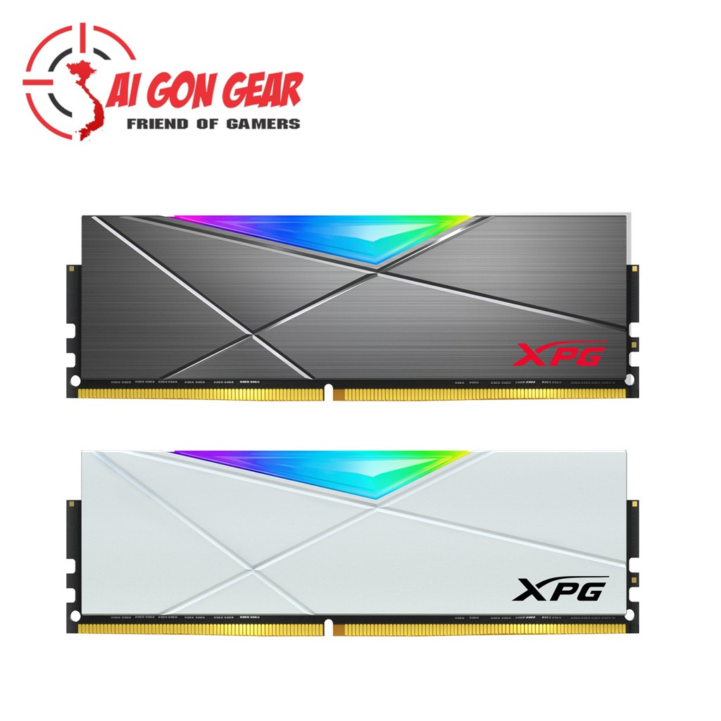 RAM Máy Tính ADATA DDR4 XPG SPECTRIX D50 8/16GB Bus 3200 TUNGSTEN GREY / White RGB