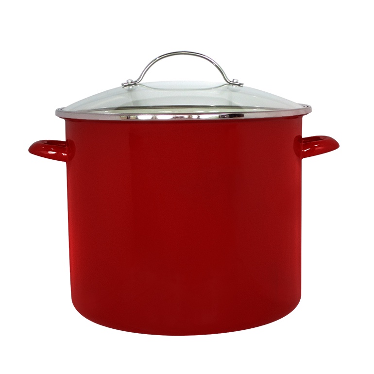 Nồi hầm, nấu canh Romania 12Qt đỏ 14855R - 14856W - Sử dụng trên bếp từ - Nhập khẩu Indonesia theo tiêu chuẩn Châu Âu