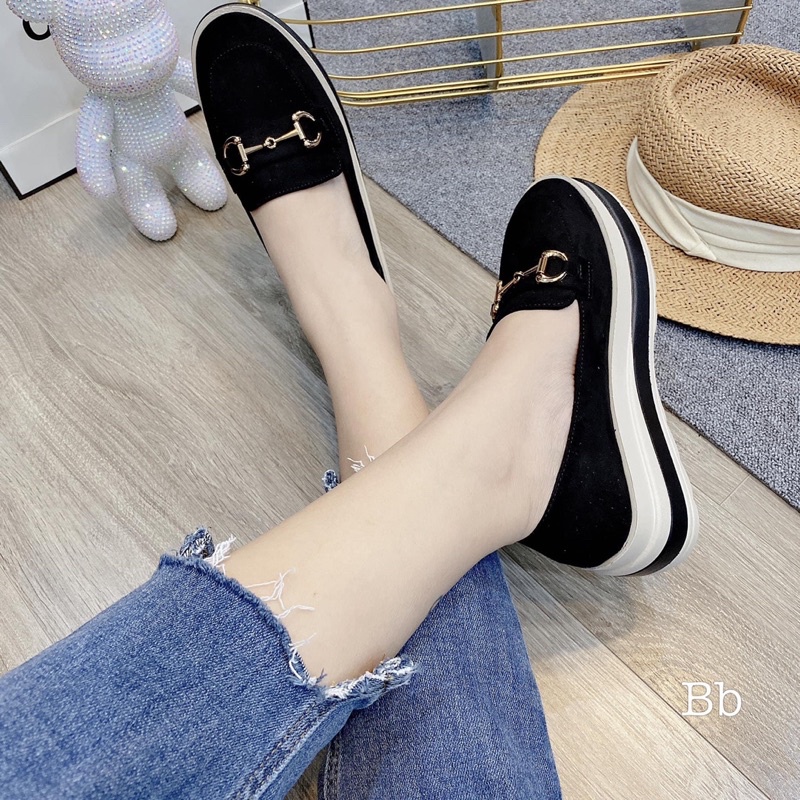 Giày slip on đế xuồng quai xích ngang loại 1 fullbox