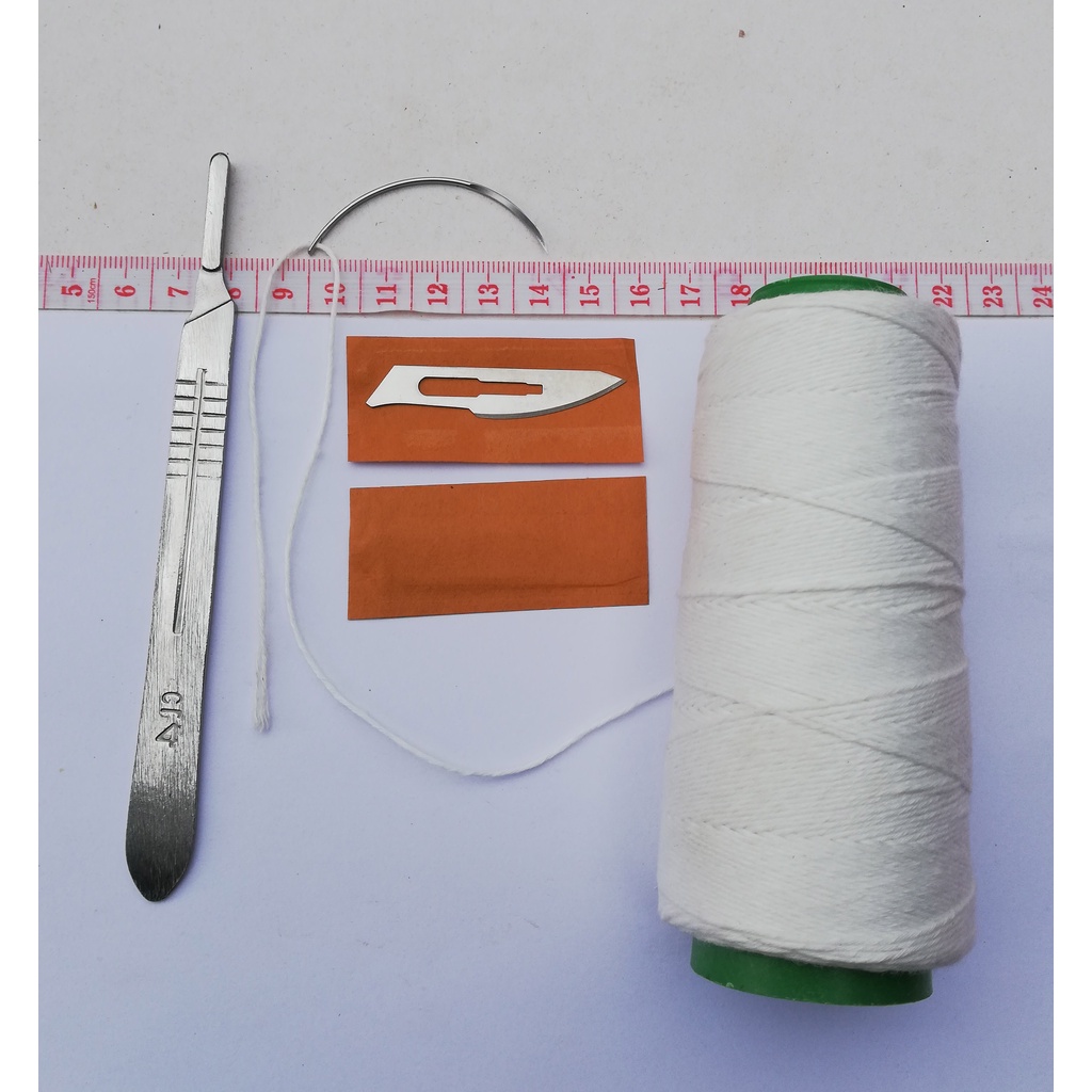 Kim tiêm, bơm tiêm các size, Kim cong, lưỡi dao mổ số 23, dây nối kim tiêm 0,5m