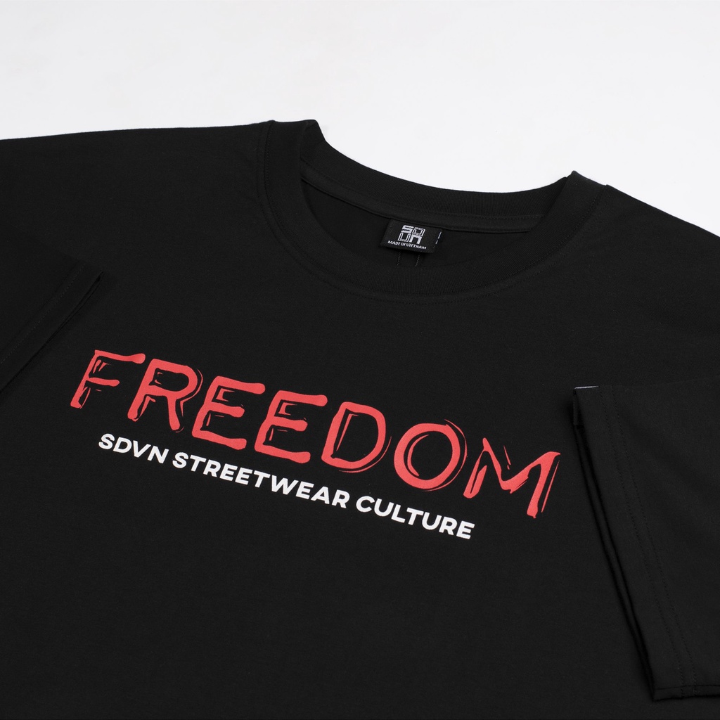 Áo Thun Unisex Nam Nữ Form Rộng SDVN Freedom Brave