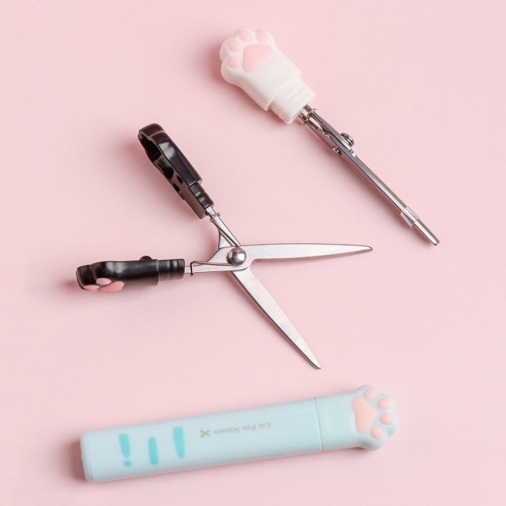 Kéo mini bằng thép không gỉ hình chân mèo đa năng tiện dụng