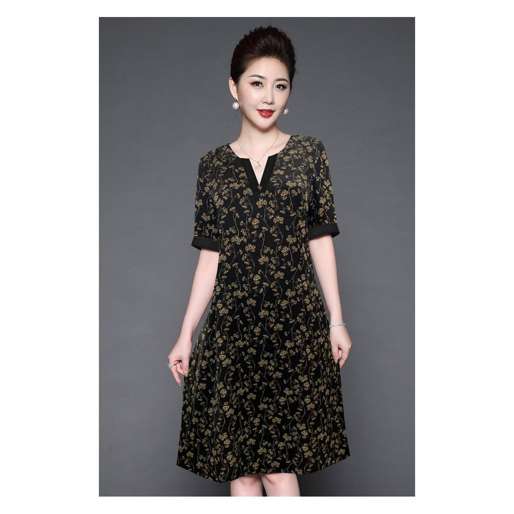 ĐẦM SUÔNG TRUNG NIÊN SIZE LỚN KIỂU ĐẦM SUÔNG DỰ TIỆC TRUNG NIÊN CAO CẤP - THỜI TRANG TRUNG NIÊN NỮ D3286 3287 3291 3292