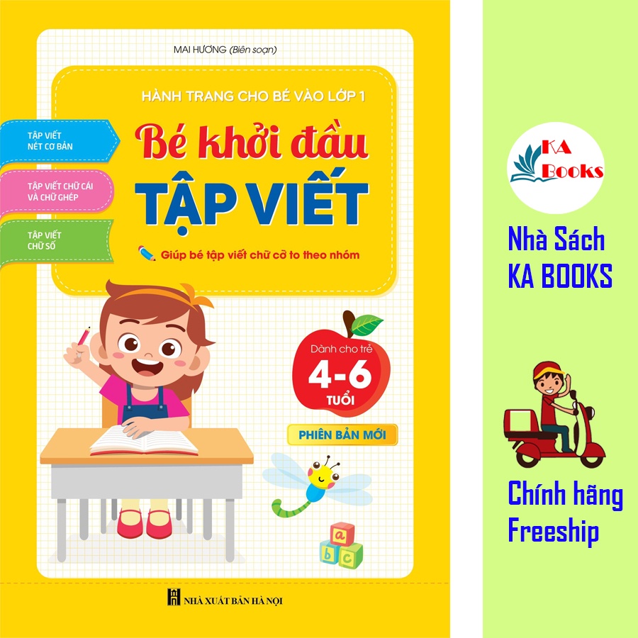 Sách - Bé Khởi Đầu Tập Viết - dành cho trẻ 4 - 6 tuổi (1 cuốn)