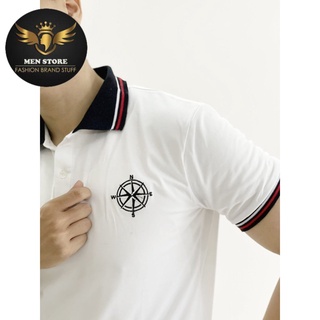 ÁO THUN CỐ TRỤ THÊU LOGO LA BÀN - Thời Trang Nam