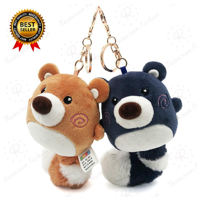 Móc chìa khóa gắn gấu mèo bằng bông dễ thương kích thước 14cm