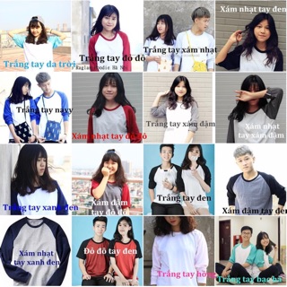 Combo 10 áo raglan dài tay