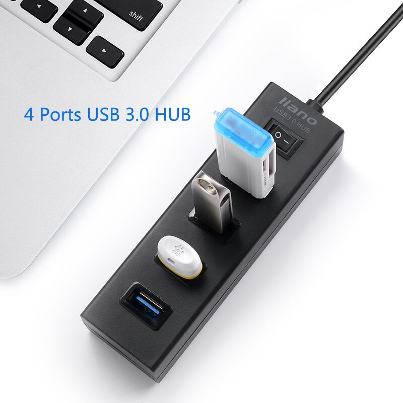 Hub Chuyển Đổi Llano LJN-HB4302 4 Cổng USB 3.0 Có Công Tắc Tiện Lợi