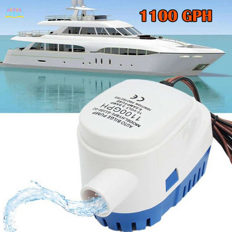 Máy Bơm Nước Chìm Tự Động 12V 1100GBH 12V 1100GBH Bilge Có Công Tắc Phao Nổi