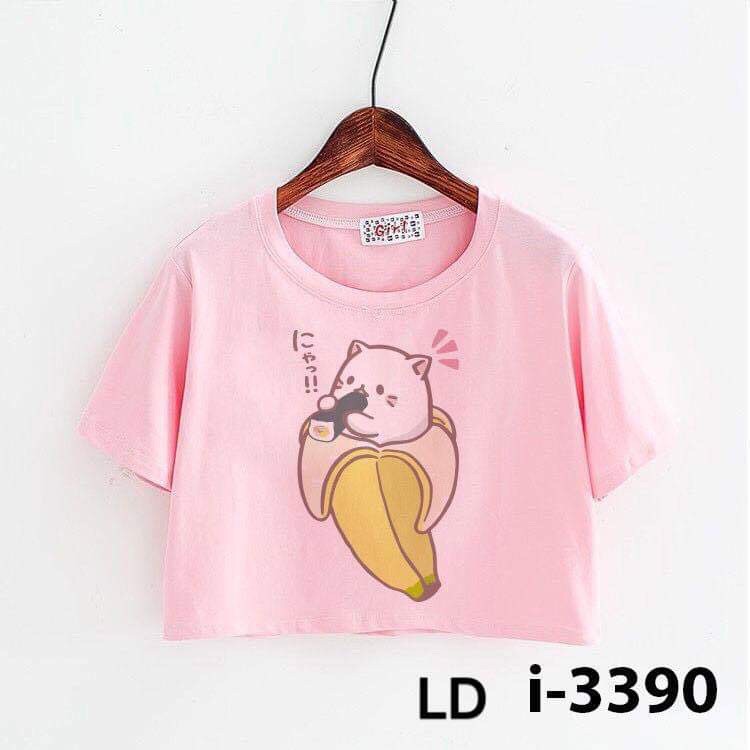 Áo croptop chuối gấu LDU0319
