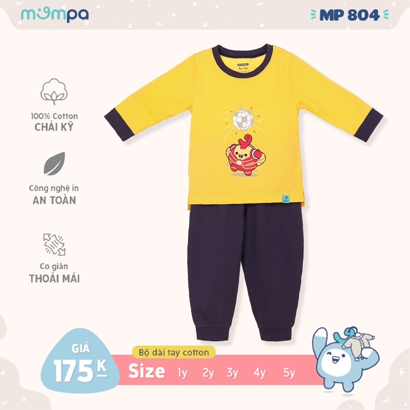 Bộ dài tay Jaglan cotton Mompa