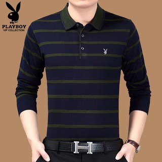 Áo thun tay dài có cổ thời trang thanh lịch hàn quốc cho nam
