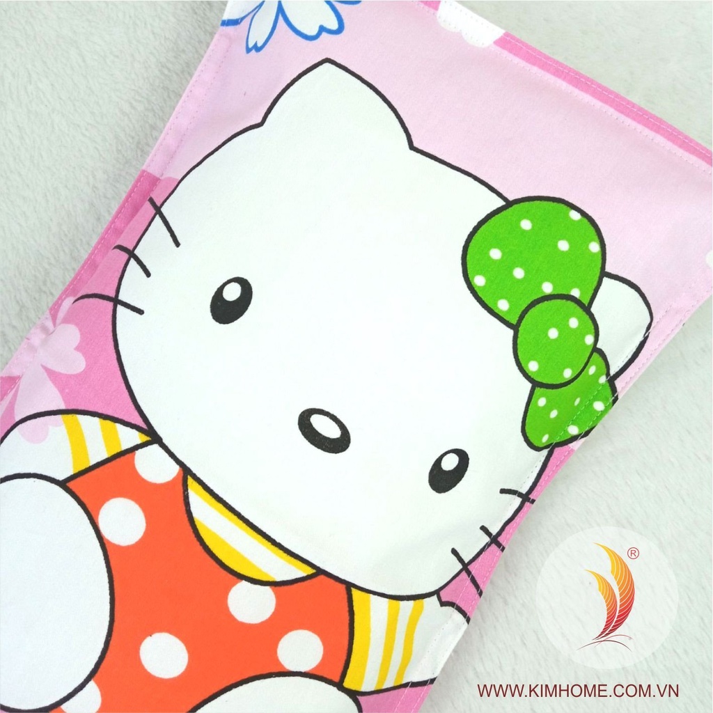 Gối trẻ em 22x40cm ruột siêu mềm áo gối cotton Thắng Lợi, Áo gối em bé.