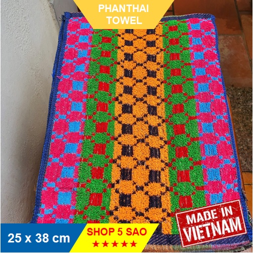 [CẨM NHỠ] Khăn lau đa năng/ lau bếp/ lau xe/ lau bàn họa tiết thổ cẩm - 25x38cm (36~38g)