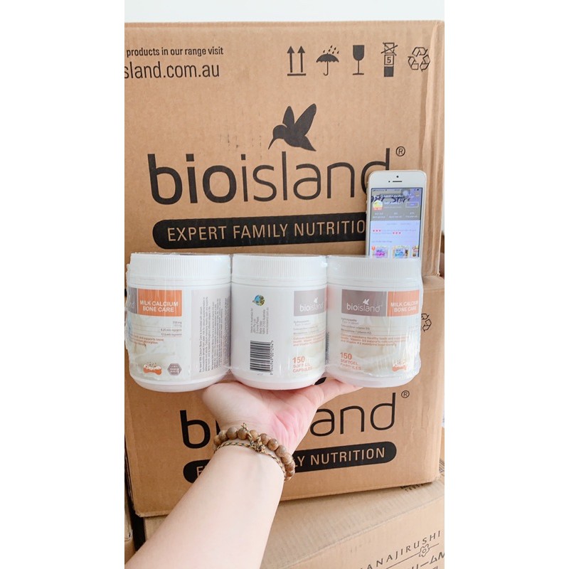 Canxi sữa hữu cơ Bone Care - hỗ trợ xương khớp- Bioisland Milk Calcium - hộp 150 viên