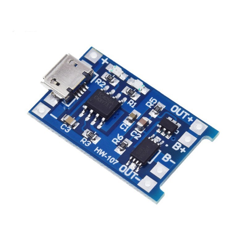 Bảng mạch sạc pin lithium 5V Micro USB 1A 18650 có mô đun bảo vệ -dc4264