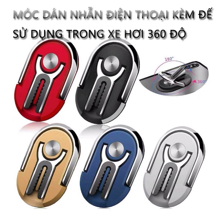 móc nhẫn dán điện thoại nhiều chức năng 3 in 1 xoay 360 độ đặc biệt kiểu mới tiktok