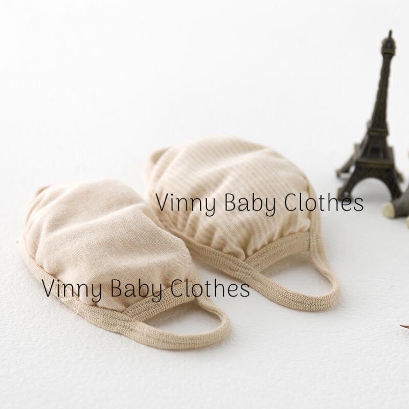 Khẩu trang cho bé 0-3 tuổi 100% COTTON HỮU CƠ TỰ NHIÊN