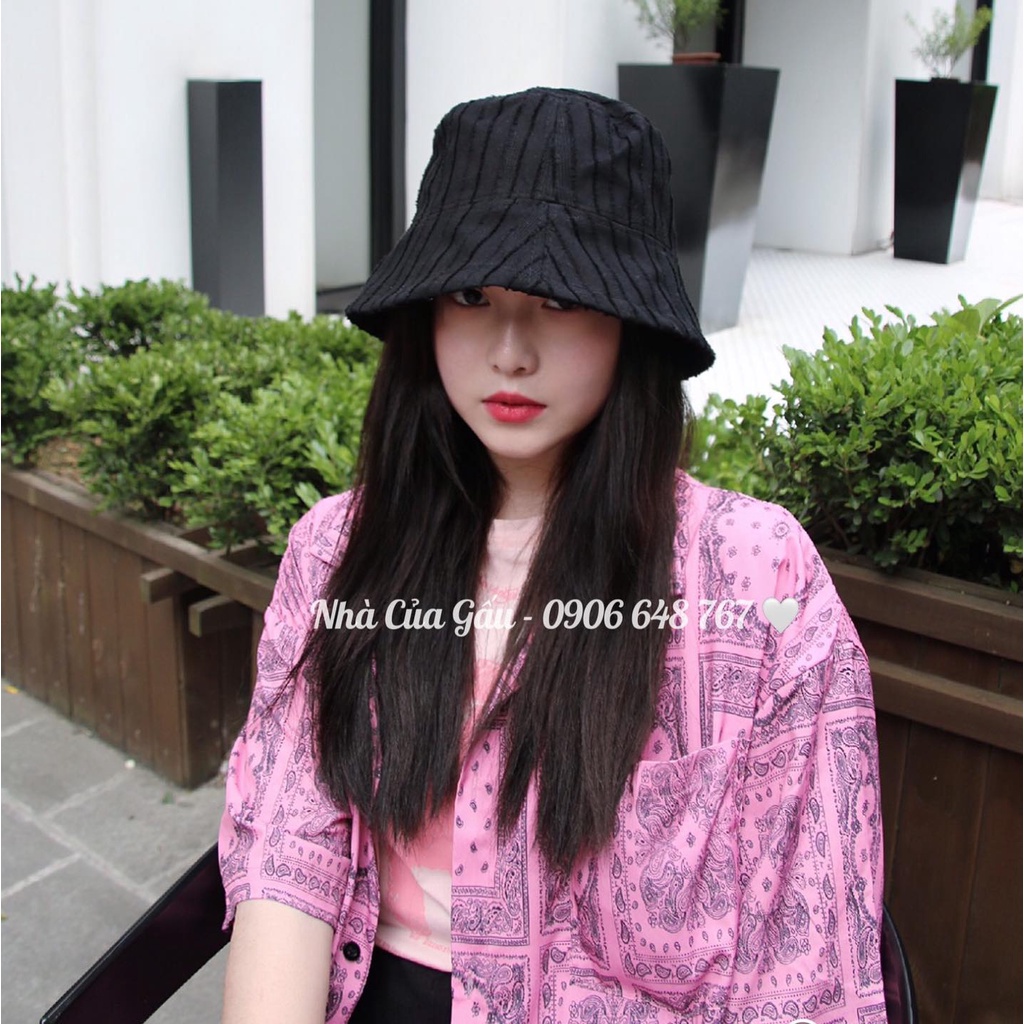 Mũ bucket sọc dọc hobo đi chơi, cafe, trà sữa quá ổn áp luôn nè
